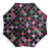 Заказать зонт в Москве. Зонт-трость с деревянной ручкой Разноцветная мозаика от BeliySlon - готовые дизайны и нанесение принтов.