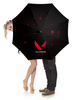 Заказать зонт в Москве. Зонт-трость с деревянной ручкой VALORANT от geekbox - готовые дизайны и нанесение принтов.