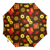 Заказать зонт в Москве. Зонт-трость с деревянной ручкой Китайские символы удачи и достатка от IrinkaArt  - готовые дизайны и нанесение принтов.