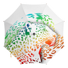 Заказать зонт в Москве. Зонт-трость с деревянной ручкой Радужный леопард от Zorgo-Art  - готовые дизайны и нанесение принтов.
