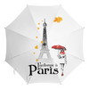 Заказать зонт в Москве. Зонт-трость с деревянной ручкой Осень в Париже. от Zorgo-Art  - готовые дизайны и нанесение принтов.