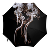 Заказать зонт в Москве. Зонт-трость с деревянной ручкой Фигурный дым от Оксана Музыка - готовые дизайны и нанесение принтов.