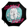Заказать зонт в Москве. Зонт-трость с деревянной ручкой Corona Killer от Дана Столыпина - готовые дизайны и нанесение принтов.