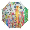 Заказать зонт в Москве. Зонт-трость с деревянной ручкой Штрихи к дизайну от Ekaterina Ulyanova - готовые дизайны и нанесение принтов.