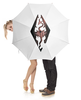 Заказать зонт в Москве. Зонт-трость с деревянной ручкой Скайрим от GeekFox  - готовые дизайны и нанесение принтов.