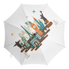 Заказать зонт в Москве. Зонт-трость с деревянной ручкой Серия: Всюдубуду от Andriy Agarkov - готовые дизайны и нанесение принтов.