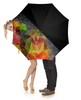 Заказать зонт в Москве. Зонт-трость с деревянной ручкой Пестрые треугольники от IrinkaArt  - готовые дизайны и нанесение принтов.