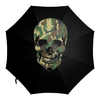 Заказать зонт в Москве. Зонт-трость с деревянной ручкой череп от Arrow92 - готовые дизайны и нанесение принтов.