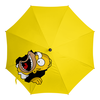 Заказать зонт в Москве. Зонт-трость с деревянной ручкой Гомер Симпсон от geekbox - готовые дизайны и нанесение принтов.