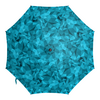 Заказать зонт в Москве. Зонт-трость с деревянной ручкой Бирюзовый геометрический паттерн, треугольникик от eszadesign - готовые дизайны и нанесение принтов.