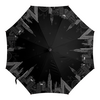 Заказать зонт в Москве. Зонт-трость с деревянной ручкой Нью-Йорк город звездной ночью. Фэшн дизайн от eszadesign - готовые дизайны и нанесение принтов.