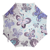 Заказать зонт в Москве. Зонт-трость с деревянной ручкой Фиолетовые бабочки от weeert - готовые дизайны и нанесение принтов.