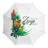 Заказать зонт в Москве. Зонт-трость с деревянной ручкой Тропические птицы от Зорго АРТ. от Zorgo-Art  - готовые дизайны и нанесение принтов.