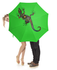 Заказать зонт в Москве. Зонт-трость с деревянной ручкой ящерица от queen  - готовые дизайны и нанесение принтов.