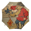Заказать зонт в Москве. Зонт-трость с деревянной ручкой Плакат "Завтрак казака" 1904 г. от posterman - готовые дизайны и нанесение принтов.