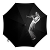Заказать зонт в Москве. Зонт-трость с деревянной ручкой Miles Davis от Vladec11 - готовые дизайны и нанесение принтов.