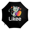 Заказать зонт в Москве. Зонт-трость с деревянной ручкой Likee (LIKE Video) от vista12761@rambler.ru - готовые дизайны и нанесение принтов.