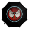 Заказать зонт в Москве. Зонт-трость с деревянной ручкой Blood Angels от GeekFox  - готовые дизайны и нанесение принтов.