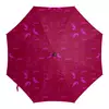 Заказать зонт в Москве. Зонт-трость с деревянной ручкой Розовые цапли в узоре от nadebra@mail.ru - готовые дизайны и нанесение принтов.