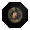 Заказать зонт в Москве. Зонт-трость с деревянной ручкой Медуза (картина Караваджо) от trend - готовые дизайны и нанесение принтов.