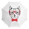 Заказать зонт в Москве. Зонт-трость с деревянной ручкой Кошка от YellowCloverShop - готовые дизайны и нанесение принтов.