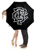 Заказать зонт в Москве. Зонт-трость с деревянной ручкой Барбарианс регби от rugby - готовые дизайны и нанесение принтов.