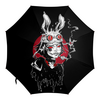 Заказать зонт в Москве. Зонт-трость с деревянной ручкой Кролик от Дана Столыпина - готовые дизайны и нанесение принтов.