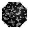 Заказать зонт в Москве. Зонт-трость с деревянной ручкой КРУЖЕВНЫЕ БАБОЧКИ от ELENA ZHARINOVA - готовые дизайны и нанесение принтов.