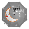 Заказать зонт в Москве. Зонт-трость с деревянной ручкой good night от goroshek - готовые дизайны и нанесение принтов.