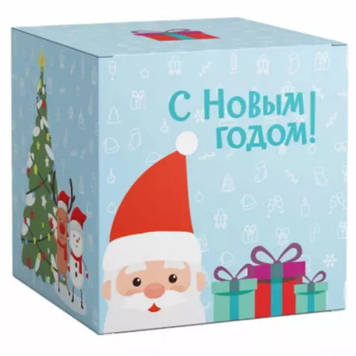 Заказать мужскую одежду в Москве. Tовар Новогодняя коробка для кружек от Наталья Кициева - готовые дизайны и нанесение принтов.