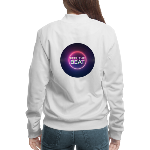 Заказать бомберы в Москве. Бомбер Feel the beat  от EDM Clothes - готовые дизайны и нанесение принтов.