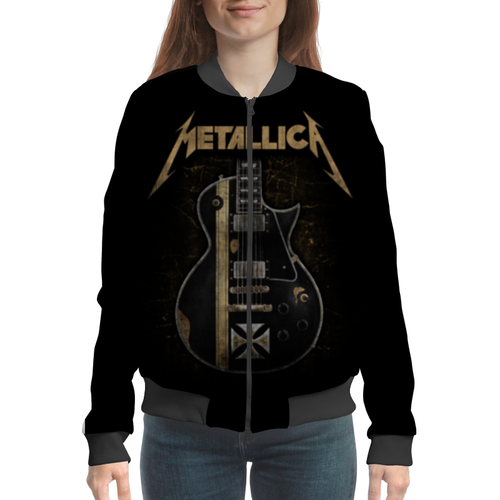 Заказать бомберы в Москве. Бомбер Metallica от geekbox - готовые дизайны и нанесение принтов.