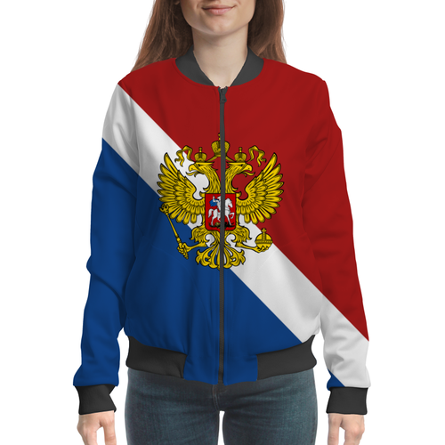 Заказать бомберы в Москве. Бомбер Флаг России от THE_NISE  - готовые дизайны и нанесение принтов.
