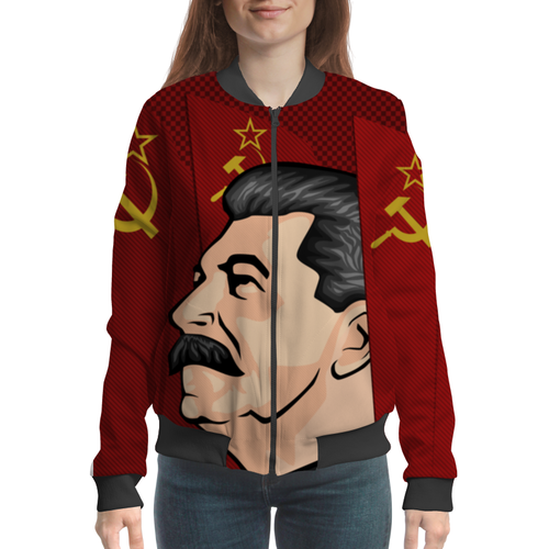 Заказать бомберы в Москве. Бомбер Сталин от gopotol - готовые дизайны и нанесение принтов.