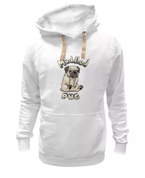 Заказать женскую толстовку в Москве. Женская толстовка Mudded  pug от ПРИНТЫ ПЕЧАТЬ  - готовые дизайны и нанесение принтов.