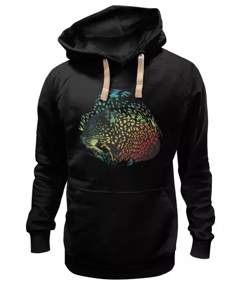 Заказать женскую толстовку в Москве. Женская толстовка Радужный леопард от Zorgo-Art  - готовые дизайны и нанесение принтов.