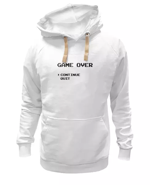 Заказать женскую толстовку в Москве. Женская толстовка Game Over (8-bit) от coolmag - готовые дизайны и нанесение принтов.