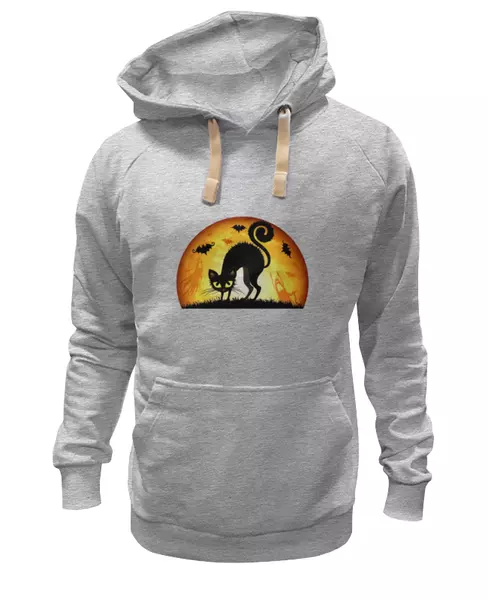 Заказать женскую толстовку в Москве. Женская толстовка Черный Кот от BestPrint  - готовые дизайны и нанесение принтов.