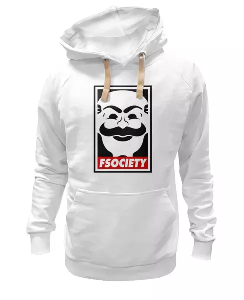 Заказать женскую толстовку в Москве. Женская толстовка Мистер Робот. Fsociety от geekbox - готовые дизайны и нанесение принтов.