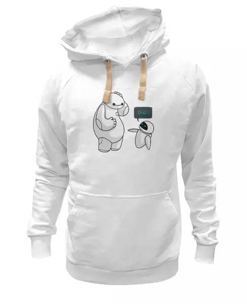 Заказать женскую толстовку в Москве. Женская толстовка Baymax x Wall-E (Dad) от coolmag - готовые дизайны и нанесение принтов.