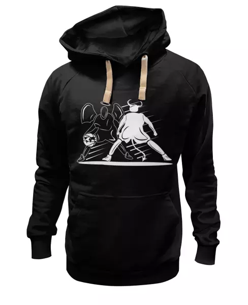Заказать женскую толстовку в Москве. Женская толстовка Демон и ангел играют в баскетбол от karpicloudnew@gmail.com - готовые дизайны и нанесение принтов.