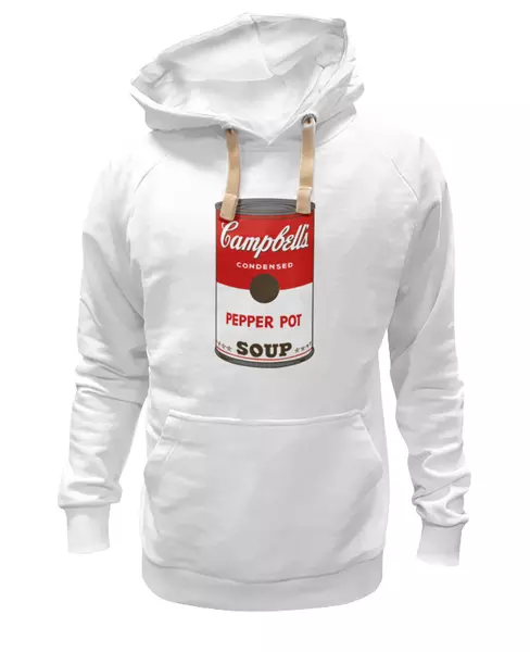 Заказать женскую толстовку в Москве. Женская толстовка Campbell's Soup (Энди Уорхол) от coolmag - готовые дизайны и нанесение принтов.