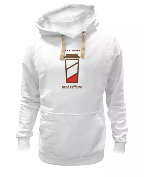 Заказать женскую толстовку в Москве. Женская толстовка Low batt need caffeine от zen4@bk.ru - готовые дизайны и нанесение принтов.