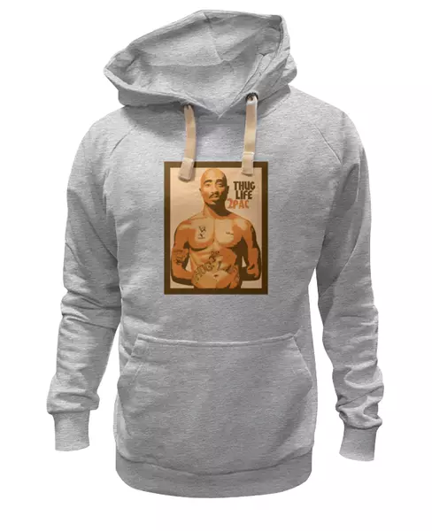 Заказать женскую толстовку в Москве. Женская толстовка Тупак (2pac) от coolmag - готовые дизайны и нанесение принтов.