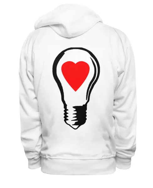 Заказать женскую толстовку в Москве. Женская толстовка LAMP ON BACK! SWITCH ON YOUR LOVE! от HANS ZOGS - готовые дизайны и нанесение принтов.