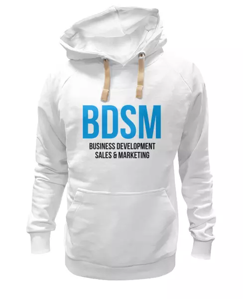 Заказать женскую толстовку в Москве. Женская толстовка BDSM - Business development, sales & marketing от Startech.vc  - готовые дизайны и нанесение принтов.