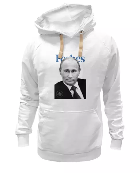 Заказать женскую толстовку в Москве. Женская толстовка Putin Forbes от Design Ministry - готовые дизайны и нанесение принтов.