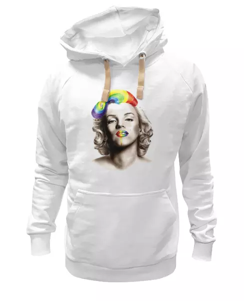 Заказать женскую толстовку в Москве. Женская толстовка Marilyn Monroe от Vinli.shop  - готовые дизайны и нанесение принтов.