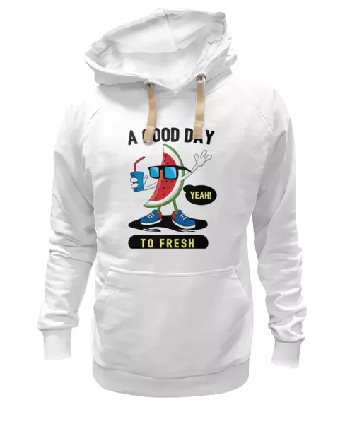 Заказать женскую толстовку в Москве. Женская толстовка A good day to fresh от hideo_kojima - готовые дизайны и нанесение принтов.