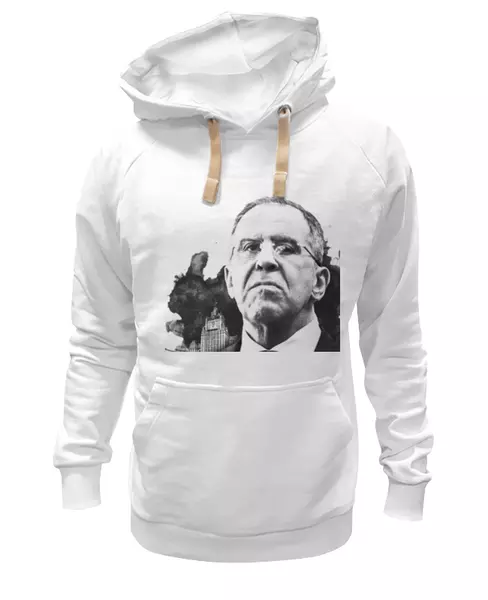 Заказать женскую толстовку в Москве. Женская толстовка Mr. Lavrov we love от Design Ministry - готовые дизайны и нанесение принтов.